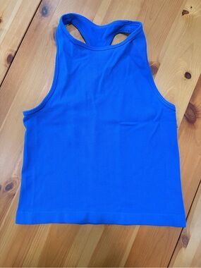 Free People Electric Blue Racerback Crop Tank